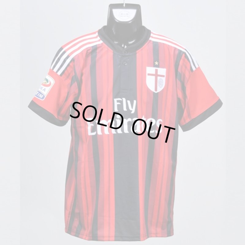 画像2: レプリカサッカープレイヤーシャツ「レギュラーサイズ」#10本田圭佑(ACミランVer.)(メンズ/ユニフォーム/ゲームウェア/ネーム/背番号) (2)