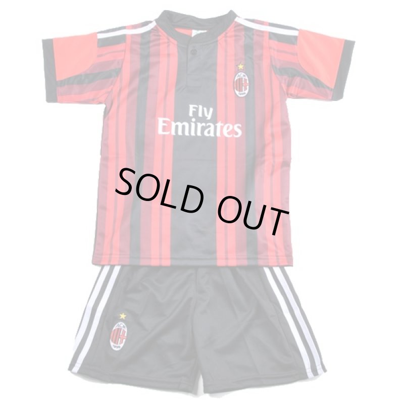 画像2: レプリカサッカープレイヤーセットアップ「キッズサイズ」#10本田圭佑(ACミランVer.)(子供サイズ/ユニフォーム/ゲームウェア/ネーム/背番号） (2)