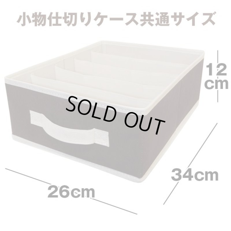 画像5: プラスワンハンギングラック用別売り小物仕切りケース(取っ手付き,引き出しタイプ,クローゼット収納,仕切り付き,収納ケース,布製) (5)