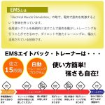 画像3: EMSエイトパック・トレーナー「替えパット2枚」バリューパッケージ(8パック,強さ15段階,貼るだけ,男女兼用,筋トレ) (3)