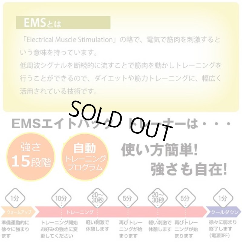 画像3: EMSエイトパック・トレーナー「替えパット2枚」バリューパッケージ(8パック,強さ15段階,貼るだけ,男女兼用,筋トレ) (3)