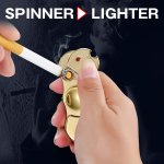 画像2: USBライター搭載ナイトフラッシュスピナー (ライター付きハンドスピナー,光る,喫煙具,タバコ,ストレス解消,USB充電,暇つぶし) (2)