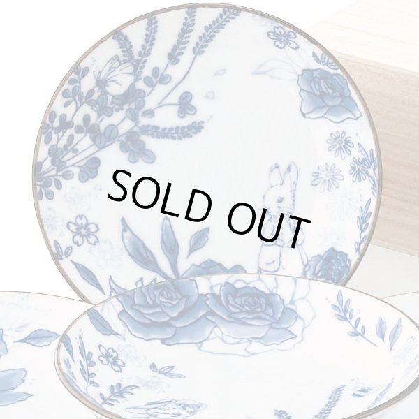 ピーターラビットジャポニズム木箱入銘々皿揃5枚入 (食器5枚セット