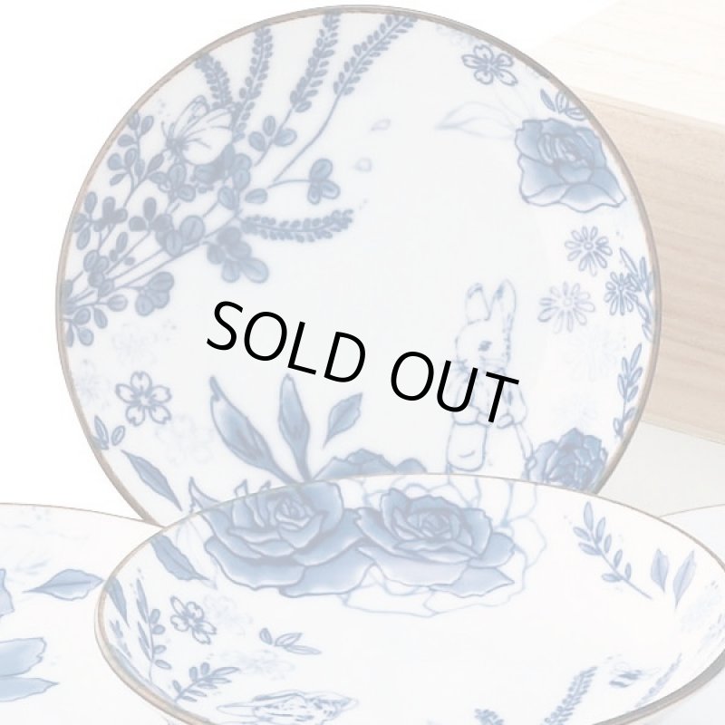 画像2: ピーターラビットジャポニズム木箱入銘々皿揃5枚入 (食器5枚セット,プレゼント,お祝い品,大人の食器,レンジOK,食洗機OK) (2)