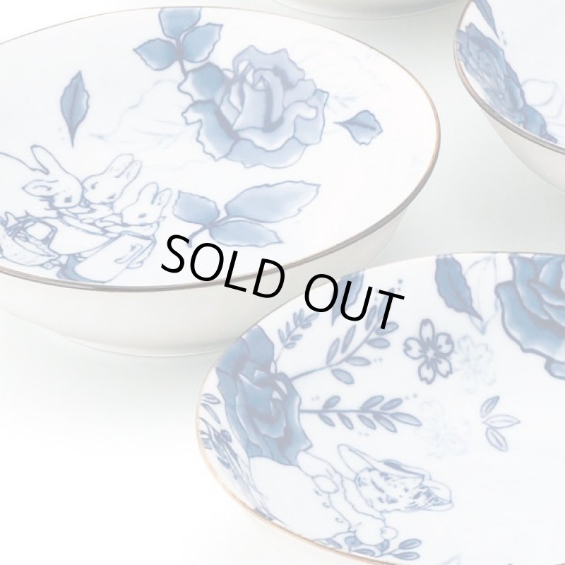 画像2: ピーターラビットジャポニズム木箱入中鉢揃5枚入 (食器5枚セット,プレゼント,お祝い品,大人の食器,レンジOK,食洗機OK) (2)