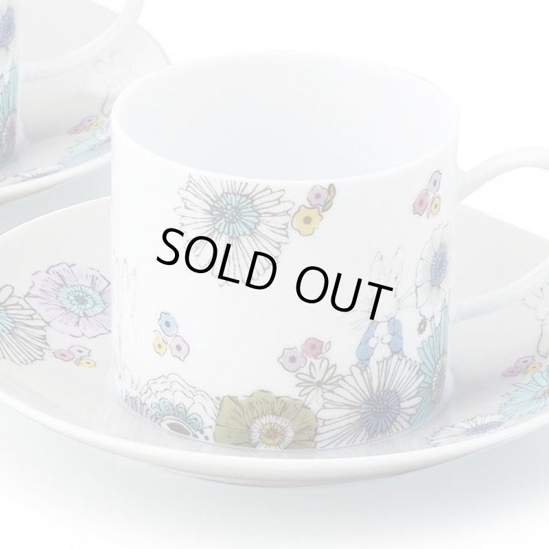 画像2: ピーターラビットリニアメドウペアコーヒーセット (ギフト,お祝い品,大人の食器,コップ,レンジOK,食洗機OK) (2)