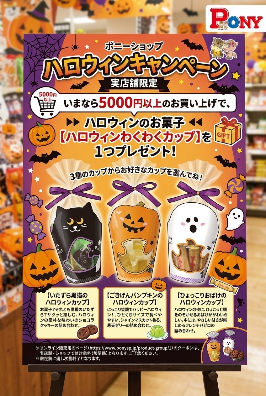 ポニーショップ-実店舗限定【ハロウィンキャンペーン】実施中