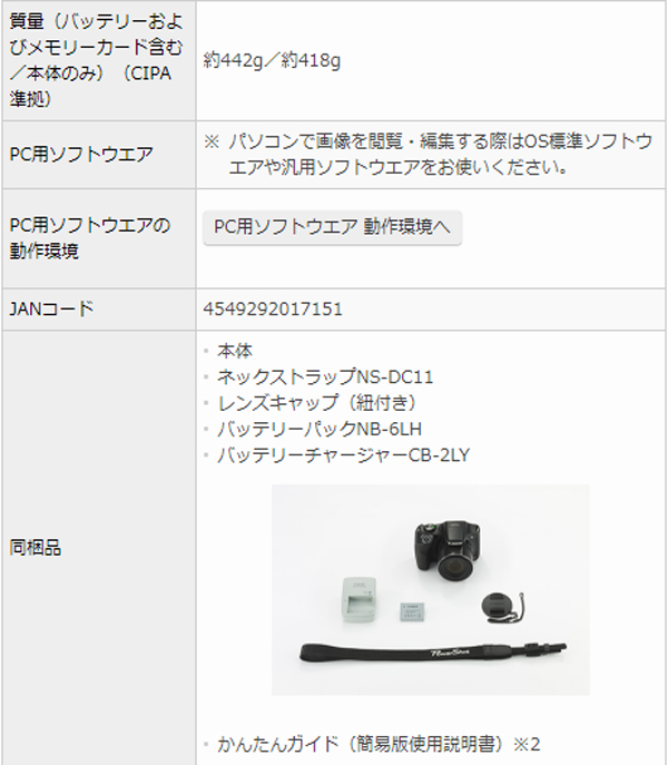 デジタルカメラ動作品　Canon PowerShot SX530 HS