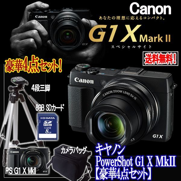 キヤノンPowerShot G1X MkII［豪華４点セット］TEL-09-4S