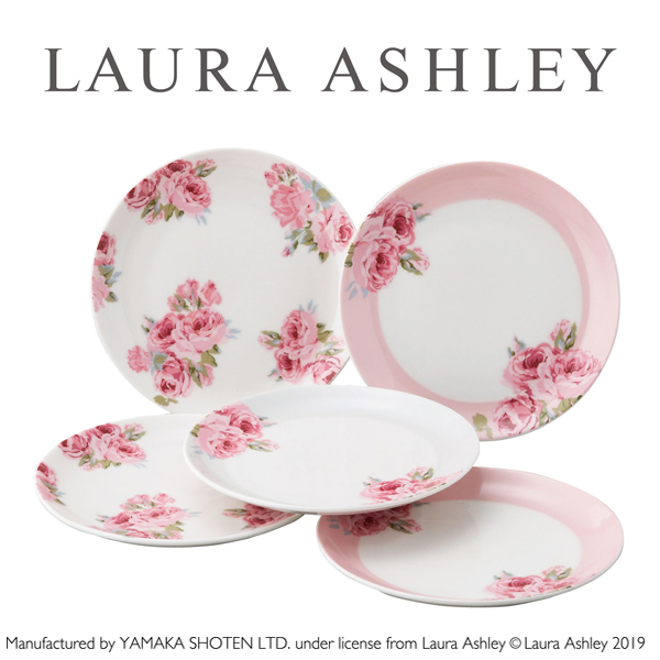 LAURA ASHLEYローラアシュレイ「クチュールローズ・ファイブプレートセット」