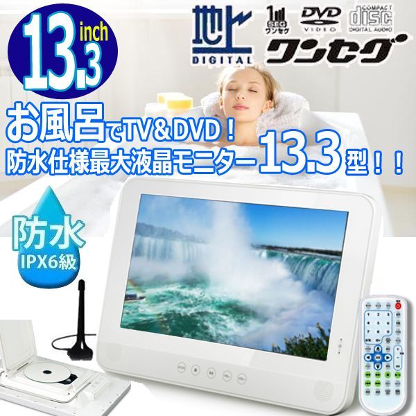 防水13.3型DVDプレーヤー内蔵フルセグ対応テレビ[OT-WFD133TE]