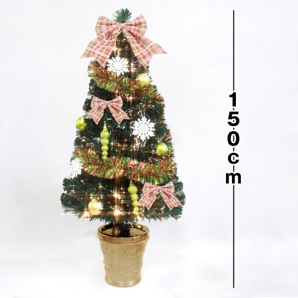 クリスマスツリー「デコレーションファイバーツリー150cm」