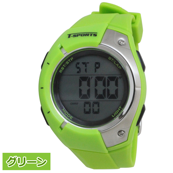T-SPORTSティースポーツ10気圧防水デジタルウォッチ150ラップ腕時計CRE-TS-D033
