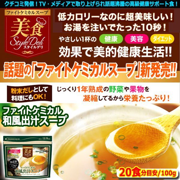 美食スタイルデリ ファイトケミカル和風出汁スープ 100g 食分 美食スタイルデリ ファイトケミカル和風出汁スープ 100g 食分