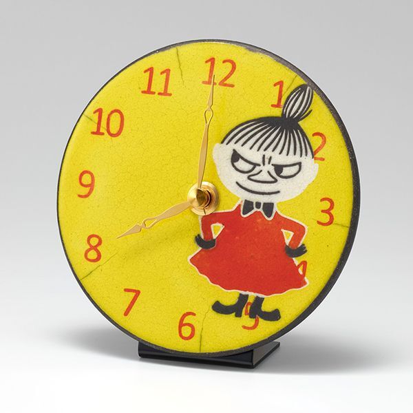 掛置兼用ムーミン陶器製アート時計「リトルミイ Pottery Clock」