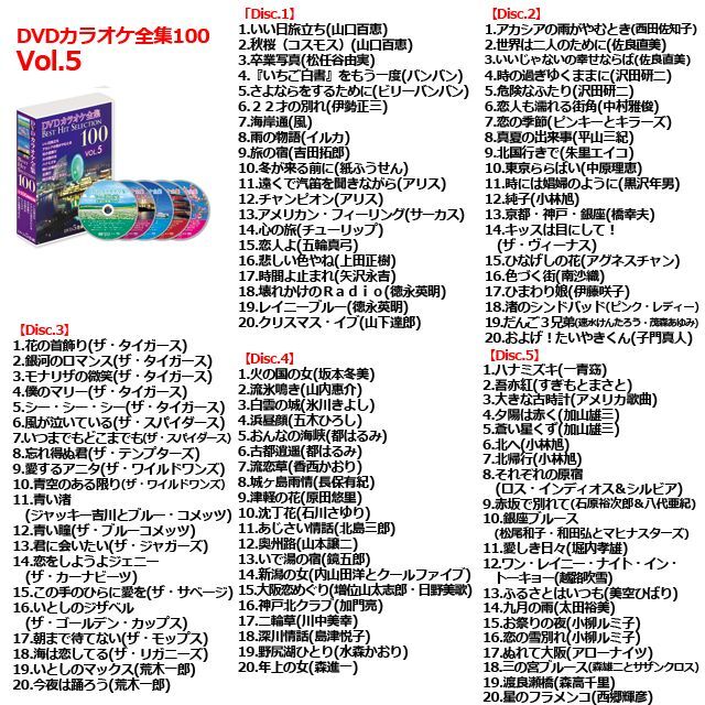 DVD「カラオケ全集BEST HIT SELECTION 100」BWS-DK100