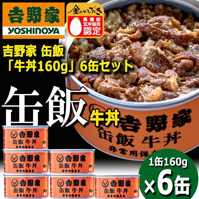 吉野家　缶飯「牛丼160g」6缶セットARR-46-1-6