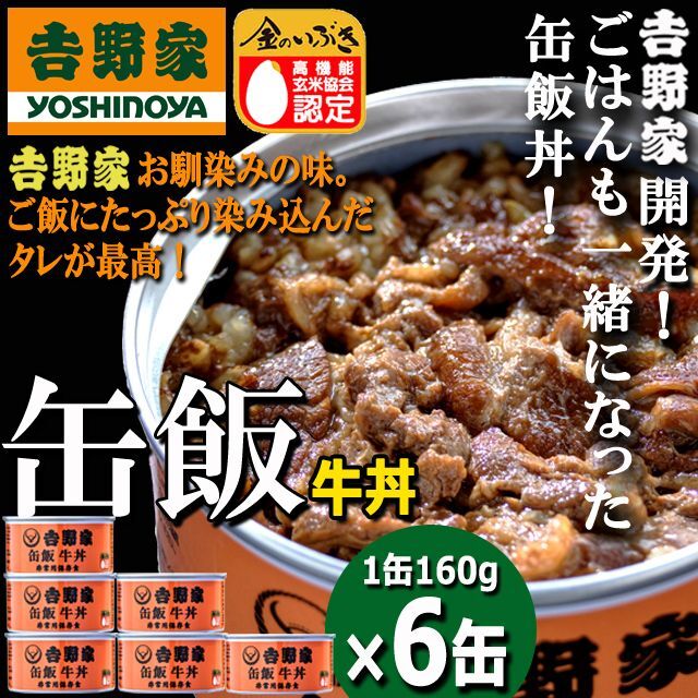 吉野家　缶飯「牛丼160g」6缶セットARR-46-1-6