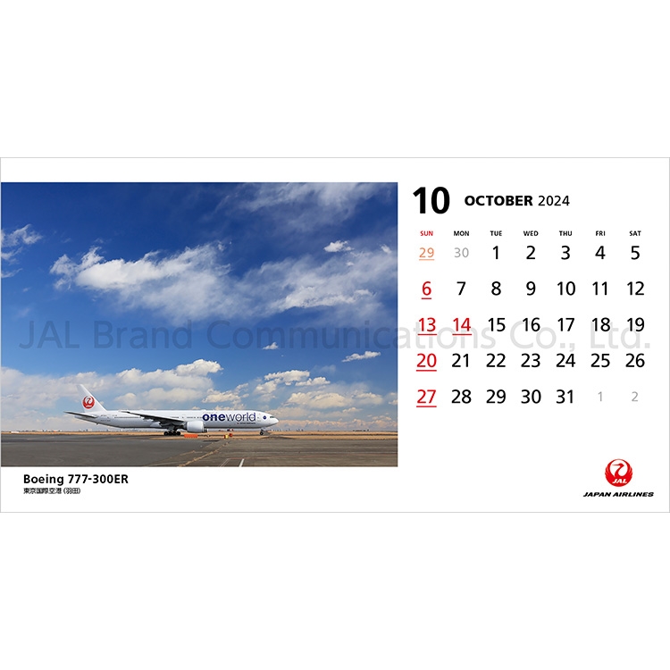 JAL FLEET カレンダー2024  卓上カレンダー