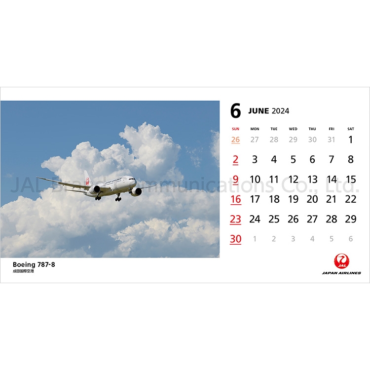 JAL FLEET カレンダー　卓上カレンダー　2024