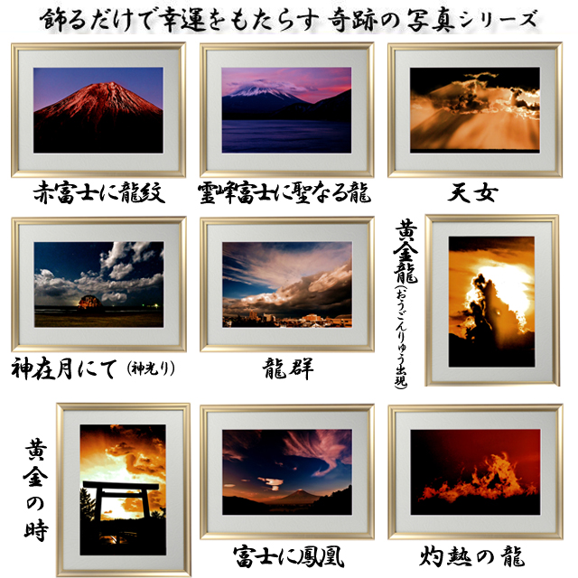 幸運をもたらす奇跡の写真「富士に鳳凰」FRM-PHT48
