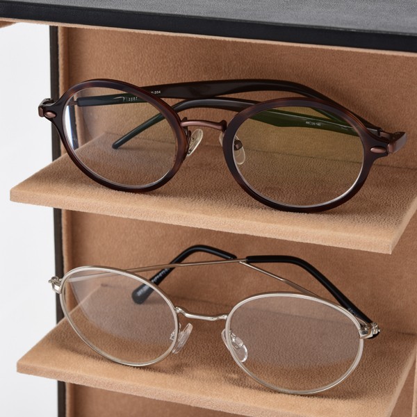 メガネタワー メンズ 眼鏡 4本収納 収納ケース メガネコレクションケース 縦型 ショップ風 インテリア ギフト 贈り物 Cha 240 453