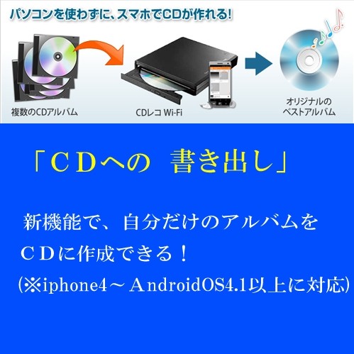 Iphoneシリーズ Android スマホ対応 Cdダイレクトドライブ Cdレコwi Fi 音楽cd Pc不要 録音 5分 コピー 録り放題 Deme 198