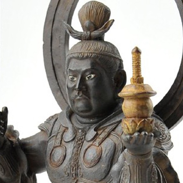 仏像「毘沙門天」 (送料無料,卓上ミニ仏像,仏像フィギュア,手のひら