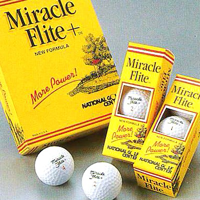 曲がりにくいゴルフボール「ミラクルフライト」12球入り(Miracle Flite+,曲がりにくいゴルフボール,ゴルフスコアアップ,コントロールボール)