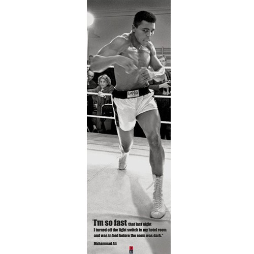 画像1: 追悼モハメドアリ名場面ポスター(ロング)（ボクシング元世界ヘビー級チャンピオン,炎のファイター,アリ・ボマイエ） (1)