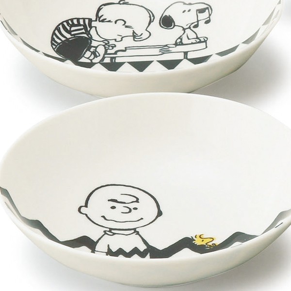 スヌーピーモノトーンファイブボウルセット 食器 耐熱容器 Snoopy ギフト 母の日 贈り物 お祝い返し レンジok 食洗機ok Ymk Sn30 72